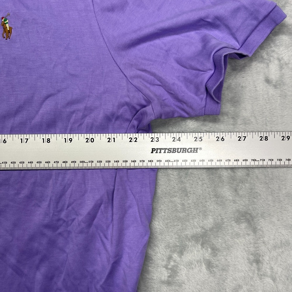 Polo Ralph‎ Lauren Polo Shirt Mens XL Purple Classic Fit Flesh Pony Logo Popover - Picture 4 of 6